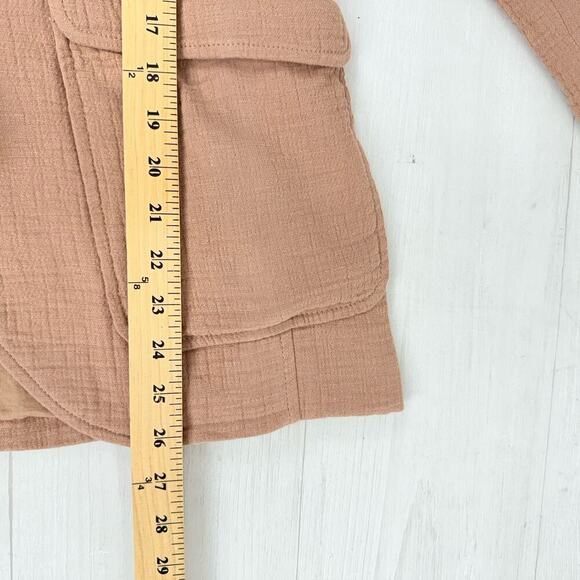 Madewell Blazer Size XS Tan Larsen Cotton Linen Relaxed Minimalist Career Preppy - Picture 16 of 16